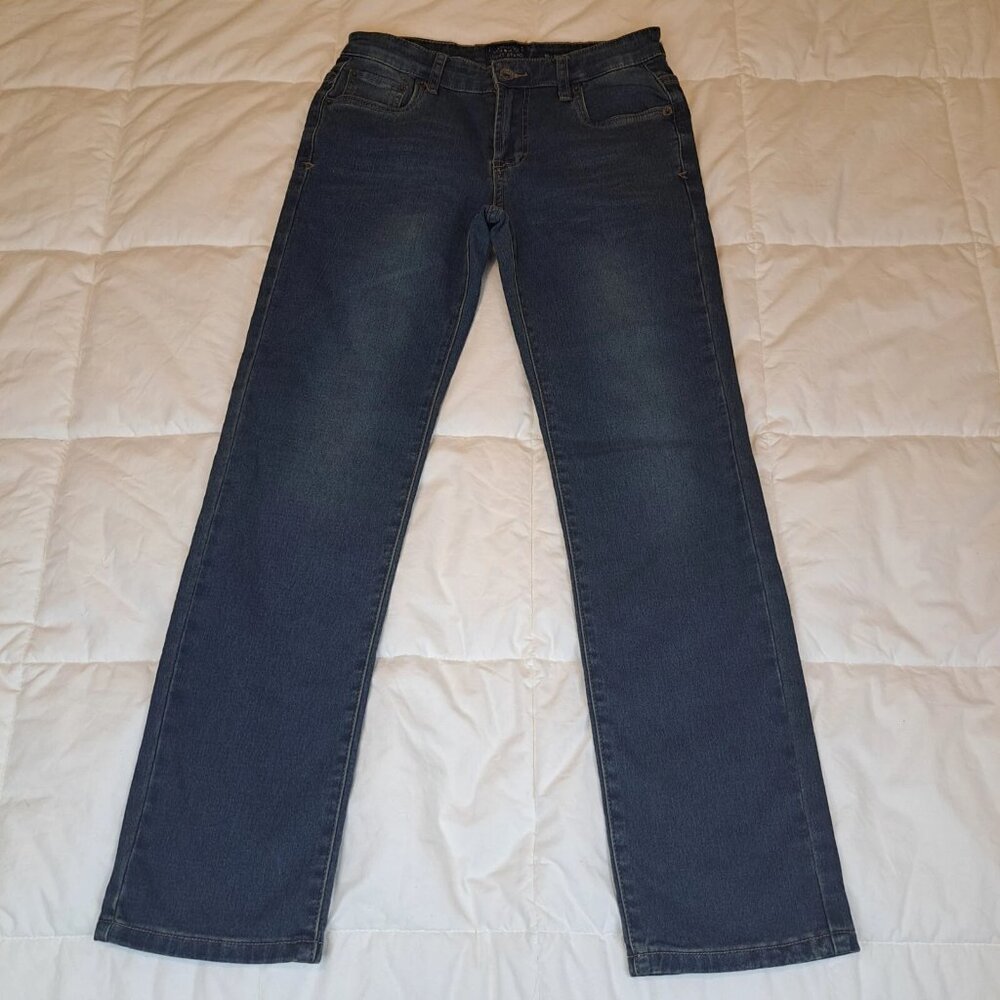 Lucky Brand Girls Size 18 Blue Denim Billy Straight Jeans Dark Wash